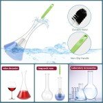 Set of 12 Tube Pipe Cleaners Kit - for Cleaning Narrow Neck Bottle, Curved Glass Tube, Hard-to-Reach Crevices,17” Long Handle Brush,8.2” Multi-Diameters Brushes,35” Flexible Dual-Head Cleaner