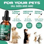 (2 Pack) Hemp Oil for Dogs and Cats - Helps Pets with Anxiety, Pain, Stress, Arthritis, Seizures Relief - Hip Joint Health - Calming Treat - Organic Pet Hemp Oil Drops