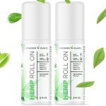 Hemp Oil Roll On - Menthol Rub with Boswellia & Arnica - 12,000mg Extra Strength Oil for Muscle Discomfort by Powered X Plants - Pack of 2, 3 fl.oz.