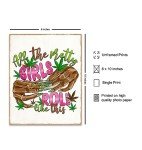 Smoking Marijuana Wall Decor for Women - Trippy Poster Stoner Room Decor, Weed Decorations for Women, Black Girl Smoking Weed, Groovy Pothead, African American - Cannabis Hippie Psychedelic Wall Art