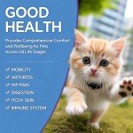 WEALLIN Hemp Oil for Dogs and Cats - Omega-3, 6, 9 Rich Organic Extract - Eases Pet Anxiety, Pain, Skin & Coat Health - Stress Relief, Hip & Joint Support - Calming Treats (4 Pack)