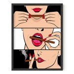 RipGrip Black Roller Smoker Wall Art Print | Pop Art Prints, Dorm Room Decor, Retro, Vintage Themed Home Office Apartment Wall Decor | Unframed/Frameable Poster Wall Decoration (Black 12x16)
