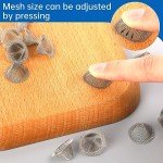 40 Pieces Pipe Screens,1/2 Inch Stainless Steel Bowl Screens Filters Conical Design Metal Filters 0.5 Inch Mini Metal Clean Screen Reusable Filters Self-Adjustable Size Filter