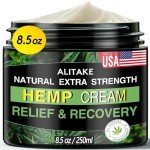 8.5 oz Natural Hemp Cream - Instant Hemp Cream with Hemp, Arnica, MSM, Turmeric, Emu Oil, Menthol, Aloe, Rosemary oil, Boswellia, Big Capacity - All-Natural Formula - Absorbs Quickly