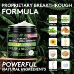 8.5 oz Natural Hemp Cream - Instant Hemp Cream with Hemp, Arnica, MSM, Turmeric, Emu Oil, Menthol, Aloe, Rosemary oil, Boswellia, Big Capacity - All-Natural Formula - Absorbs Quickly