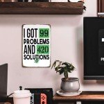 YOYI ART Funny Metal Weed Signs - Vintage Tin Signs for Man Cave Decor, Stoner Signs for Garage, Home Bar, Basement, Bedroom and Garden Wall Decor Art, Cool Gifts for Men, 8 x 12 Inch