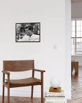HAUS AND HUES JFK Smoking Wall Art for Men - Cool Posters for Guys Bedroom, Trippy Posters and Prints for Wall Decor, Weed Art for College Dorm, John F Kennedy Stoner Prints (Unframed 12x16)