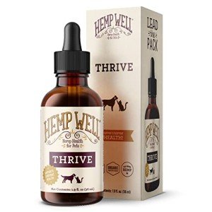 Hemp Well Thrive Oil for Dogs and Cats – Supports Hip, Joint, and Heart Health, Promotes Immune Support, Strengthens Skin and Coat, Organically Sourced – 2 Ounces