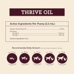 Hemp Well Thrive Oil for Dogs and Cats – Supports Hip, Joint, and Heart Health, Promotes Immune Support, Strengthens Skin and Coat, Organically Sourced – 2 Ounces