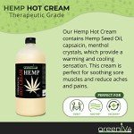 GreenIVe Hemp Hot Cream Soothing Moisturizing Hemp Hot Cream Exclusively on Amazon (32 oz)