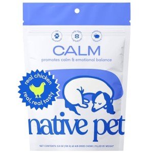 Native Pet Calming Chews for Dogs - Melatonin for Dogs Anxiety Relief - Grain Free All Natural Hemp Calming Treats & L-Theanine Helps Manage Stress & Separation Anxiety - Puppy Sleep Aid - 60 Chews