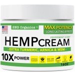 Super Natural Goods Hemp Cream (16oz) Hemp Oil & Arnica Cream - Joint Muscle Shoulder Hip Neck Knee & Back - Turmeric Menthol Rub