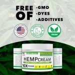 Super Natural Goods Hemp Cream (16oz) Hemp Oil & Arnica Cream - Joint Muscle Shoulder Hip Neck Knee & Back - Turmeric Menthol Rub