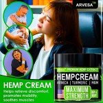 Hemp Cream - Maximum Strength - Relieve Muscle, Joint, Back, Knee - Natural Hemp Oil Extract Gel Rub with MSM - Glucosamine - Arnica - Turmeric - Maximum Strength - Formulated in USA - 3.9 oz