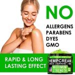 Hemp Cream - Maximum Strength - Relieve Muscle, Joint, Back, Knee - Natural Hemp Oil Extract Gel Rub with MSM - Glucosamine - Arnica - Turmeric - Maximum Strength - Formulated in USA - 3.9 oz