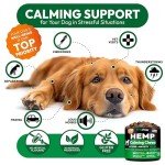 Hemp Calming Chews for Dogs - 170 Dog Calming Chews - Anxiety Relief Treats - Advanced Stress Relief, Separation Aid, Barking, Thunder, Fireworks, Melatonin - Pet Supplement - Made in USA