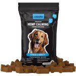 Hemp Calming Chews for Dogs Anxiety 60 pcs - Chicken Flavored - Dog Anxiety Relief - Dog Calming Chews - Melatonin for Dogs - for Stress, Travel, Check-up, Barking or Grooming - Dog Calming Treats