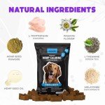 Hemp Calming Chews for Dogs Anxiety 60 pcs - Chicken Flavored - Dog Anxiety Relief - Dog Calming Chews - Melatonin for Dogs - for Stress, Travel, Check-up, Barking or Grooming - Dog Calming Treats
