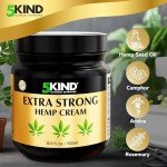 5kind Extra Strong Hemp Cream 16.9 fl oz- Hemp Cream Maximum Strength - Natural Soothing Relief Joint Cream - Muscle Rub for Lower Back, Joints, Neck, Knees & Shoulders - Maximum Strength Hemp Cream
