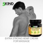 5kind Extra Strong Hemp Cream 16.9 fl oz- Hemp Cream Maximum Strength - Natural Soothing Relief Joint Cream - Muscle Rub for Lower Back, Joints, Neck, Knees & Shoulders - Maximum Strength Hemp Cream
