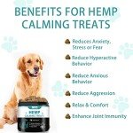 Hemp Calming Chews for Dogs, Dog Calming Treats Anxiety Relief 100% Golden Ratio of Natural Ingredients Treat, Aid with Separation, Barking, Stress Relief, Thunderstorms