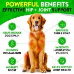 Hemp Hip and Joint Supplement for Dogs - Glucosamine for Dogs - 170 Dog Joint Pain Relief Treats - Chondroitin, Hemp Oil, MSM - Mobility & Flexibility Support - Advanced Care Health - Made in USA
