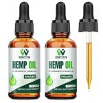 (2 Pack) Hemp Oil Drops High Potency - Maximum Strength Natural Hemp Seed Oil for Pain Relief, Sleep, Skin - with C02 Extraction, Vegan, Non-GMO Hemp Tincture