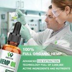 (2 Pack) Hemp Oil Drops High Potency - Maximum Strength Natural Hemp Seed Oil for Pain Relief, Sleep, Skin - with C02 Extraction, Vegan, Non-GMO Hemp Tincture