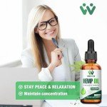 (2 Pack) Hemp Oil Drops High Potency - Maximum Strength Natural Hemp Seed Oil for Pain Relief, Sleep, Skin - with C02 Extraction, Vegan, Non-GMO Hemp Tincture