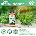 (2 Pack) Hemp Oil Drops High Potency - Maximum Strength Natural Hemp Seed Oil for Pain Relief, Sleep, Skin - with C02 Extraction, Vegan, Non-GMO Hemp Tincture