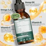 FUZZYCARE Hemp Oil for Dogs & Cats, Anxiety & Stress Relief Drops with Omega 3-6-9,Hemp Oil Helps with Pain, Stress, Sleep, Arthritis, Seizures Support, Calming Pet Supplement for Small & Large Pets
