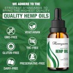 (3-Pack) Hemp Oil Drops High Potency - Relief Good Mood - Maximum Strength 1000,000 Natural Relax Hemp Oil - Organic Hemp Oils Tincture Extract - Vegan,Non-GMO Rich in Omega