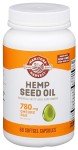 Manitoba Harvest Hemp Seed Oil Softgels, 2,475mg of Plant Based Omegas 3,6 & 9 per serving including GLA, Fish Oil Alternative, 60 Count (Pack of 1) Packaging May Vary
