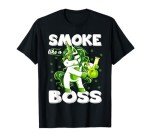 Funny 420 Marijuana Weed T Shirts Unisex-Adults Black Small Modern Round Collar Short Sleeve T-Shirt 420 Unicorn Floss Like A Boss Weed Pot Leaf Marijuana T-Shirt