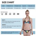 Rasta Cannabis Weed Marijuana Leaf Leaves White Tie Dye Colored Bikini Set for Women - Two Piece Swimsuits Sexy Swimwear - Thong String Lace up Bathing Suit