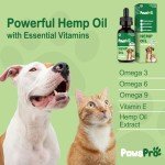PawsPro Hemp Oil for Dogs and Cats - Helps Pets with Anxiety, Stress, Sleep - Calming Drops for Pet - Support Hip and Joint Health - Fast Results (2 Pack)