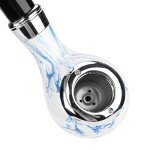 BigBigMe Tobacco Pipe, Blue and White Smoking Pipe, Mini Tobacco Pipe Tobacco Durable Pipe Classic Retro Sailor Pipe Wood Pipe Accessories