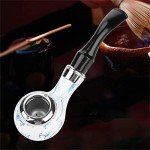 BigBigMe Tobacco Pipe, Blue and White Smoking Pipe, Mini Tobacco Pipe Tobacco Durable Pipe Classic Retro Sailor Pipe Wood Pipe Accessories