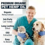 HEMOMAC Hemp Oil for Dogs & Cats - Hip Joints Support Organic Hemp Oil Drop Help for Pet Аnxiety, Pain, Stress, Sleep, Arthritis, Seizures Relief, Calming Treats(Natural)