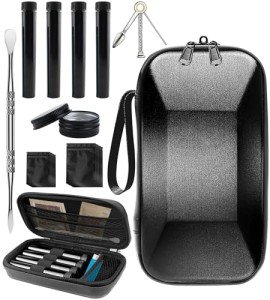 Neapelep Smell Proof Box All in One, Stylish Smell Proof Case Travel-Friendly, Discreet Air Tight Containers, Waterproof Scentproof Case Gifts Black