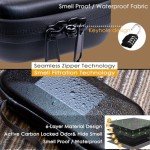 Neapelep Smell Proof Box All in One, Stylish Smell Proof Case Travel-Friendly, Discreet Air Tight Containers, Waterproof Scentproof Case Gifts Black