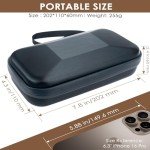 Neapelep Smell Proof Box All in One, Stylish Smell Proof Case Travel-Friendly, Discreet Air Tight Containers, Waterproof Scentproof Case Gifts Black