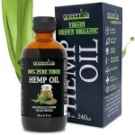 GreenIVe Organically Grown Hemp Oil 224,000mg Glass Bottle Vegan Omegas 100% Pure Cold Pressed (8oz)