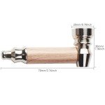 2pc Short Realistic Wood Grain Tobacco Pipe With Cleaner Tamper Tool Black Bag, 3 inch Smoking Pipe Accessories Kit