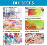 Muyankissu Diamond Art Kit for Adults Cool Weed Neon Tie Dye Marijuana Leaf Cannabis Kits Gem Art Wall Home Decor 12x16inch …