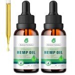 (2 Pack) Hemp Oil Drops Premium Organic Maximum Strength, High Potency 100% Natural,Organic Tincture with Vegan, Non-GMO
