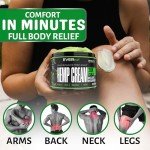 Hemp Cream Maximum Strength Relief Cream 8 OZ - Relieve Knee, Hip, Joint, Muscle & Lower Back Pain Support | Natural Lotion Made in USA with Hemp Oil, MSM, Turmeric and Arnica.