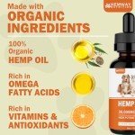 (2-Pack) Organic Hemp Oil for Dogs and Cats - Pet Hemp Drops for Anxiety Relief, Stress,Pain, Calming, Sleep, Arthritis - Treats Chews - Support Hip and Joint Health - Rich in Omega 3-6-9