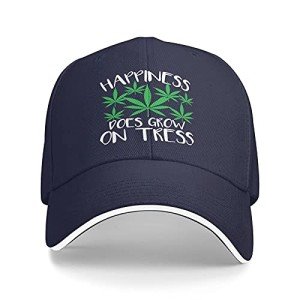 TQPTGD Marijuana Stoner Cannabis Weed 420 Funny Unisex Adult Fashion Baseball Cap Fashion Adjustable Dad Hat Sport Cap Navy