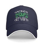TQPTGD Marijuana Stoner Cannabis Weed 420 Funny Unisex Adult Fashion Baseball Cap Fashion Adjustable Dad Hat Sport Cap Navy